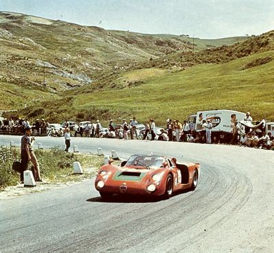 1968 Targa Florio, with an Alfa rounding a corner